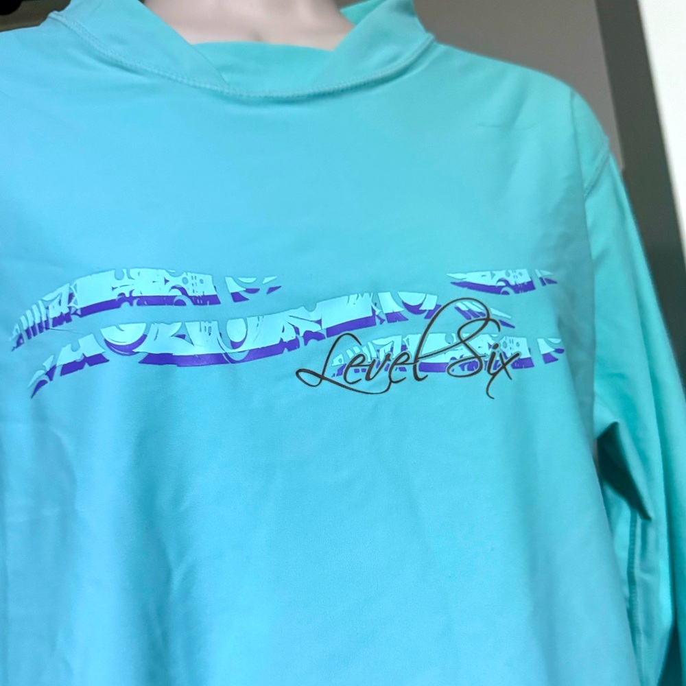 Level Six 6 Women's Long Sleeve Rash Guard - Teal, XL